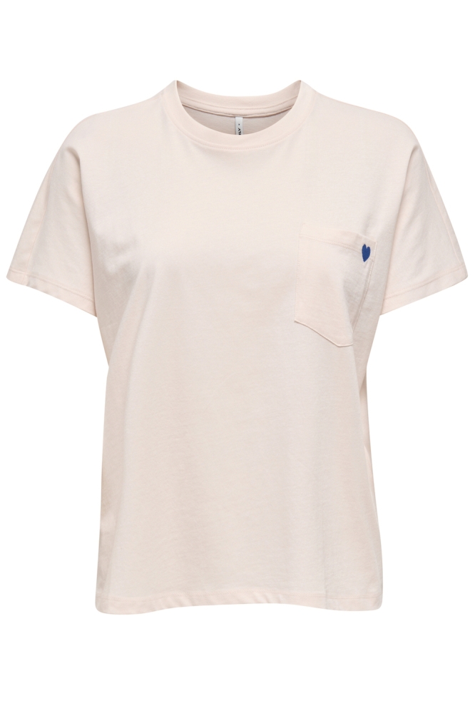 ONLPETREA LIFE S/S SUMMER TOP CS JR 15358378 SOFT PINK/HEART